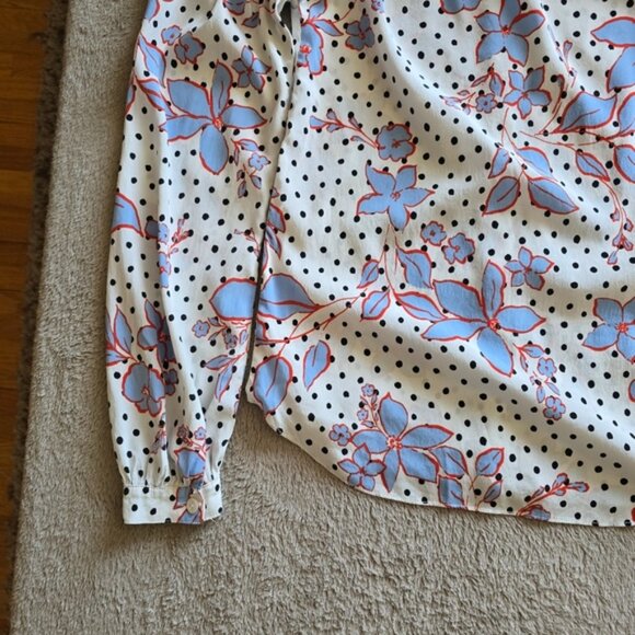 Veronica Beard Ashlynn Floral Silk Blouse size 4 - Picture 9 of 15